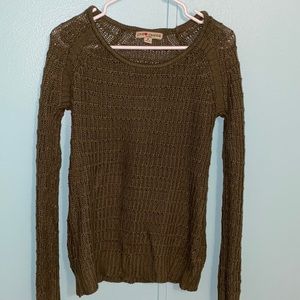 Green knitted sweater